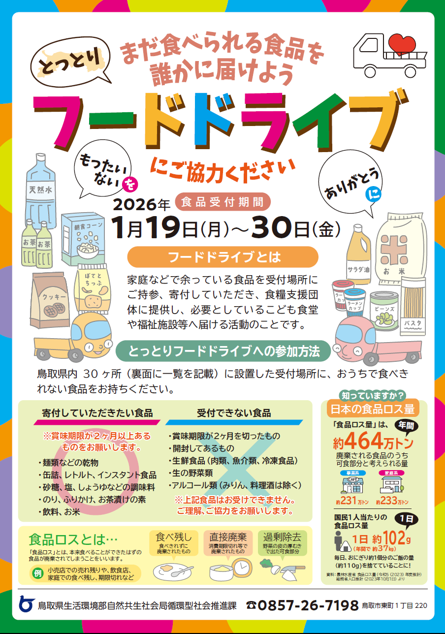 「もったいない」を「ありがとう」に～フードドライブ事業にご協力くださいの画像1